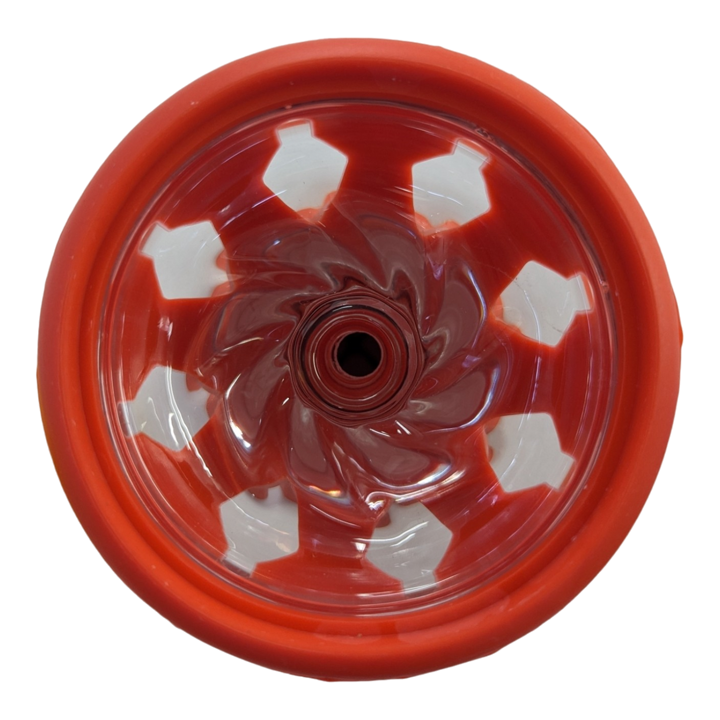 Silicone-Glass Vortex Bowl