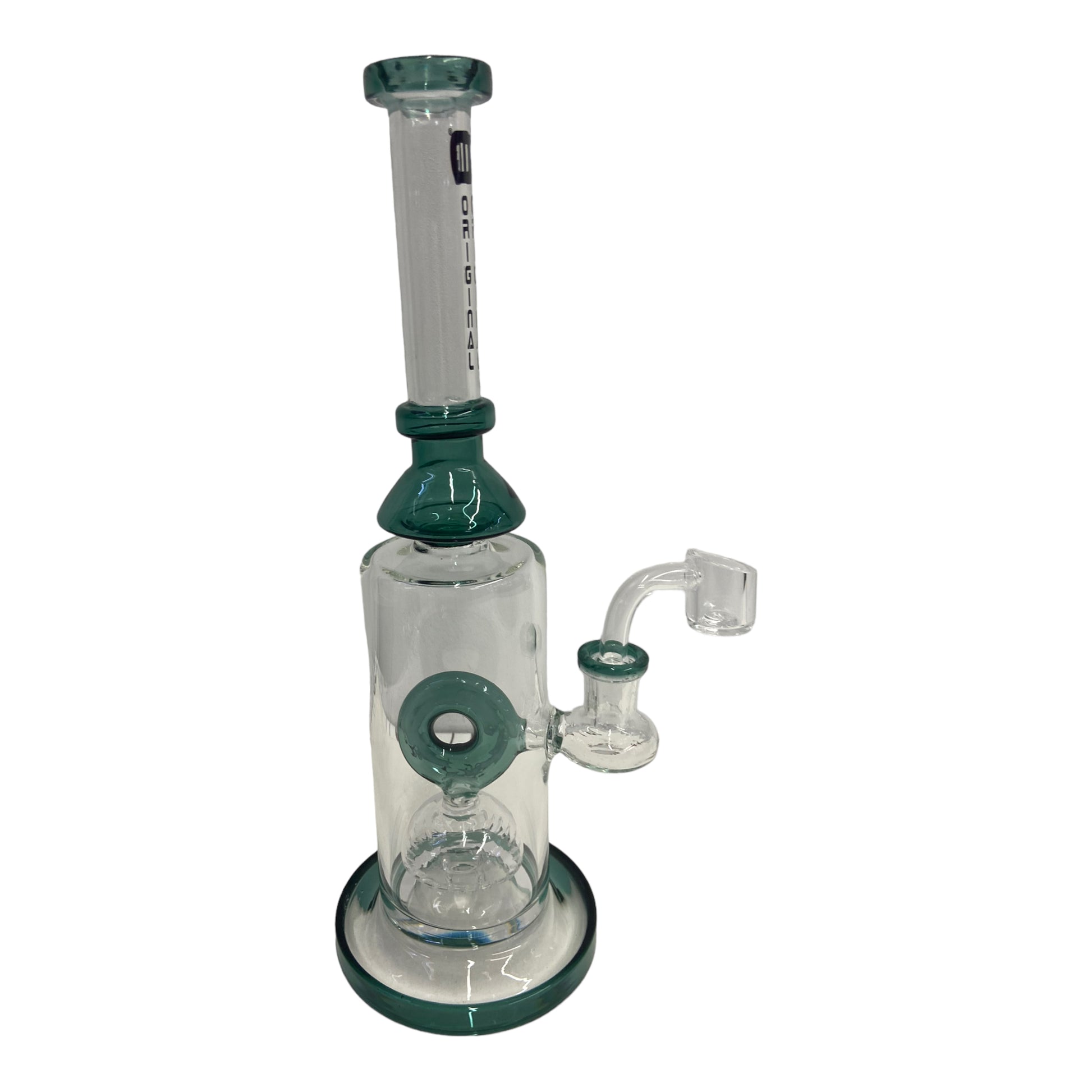 Teal-OG 11" Donut Perc Dab Rig-The Wee Smoke Shop
