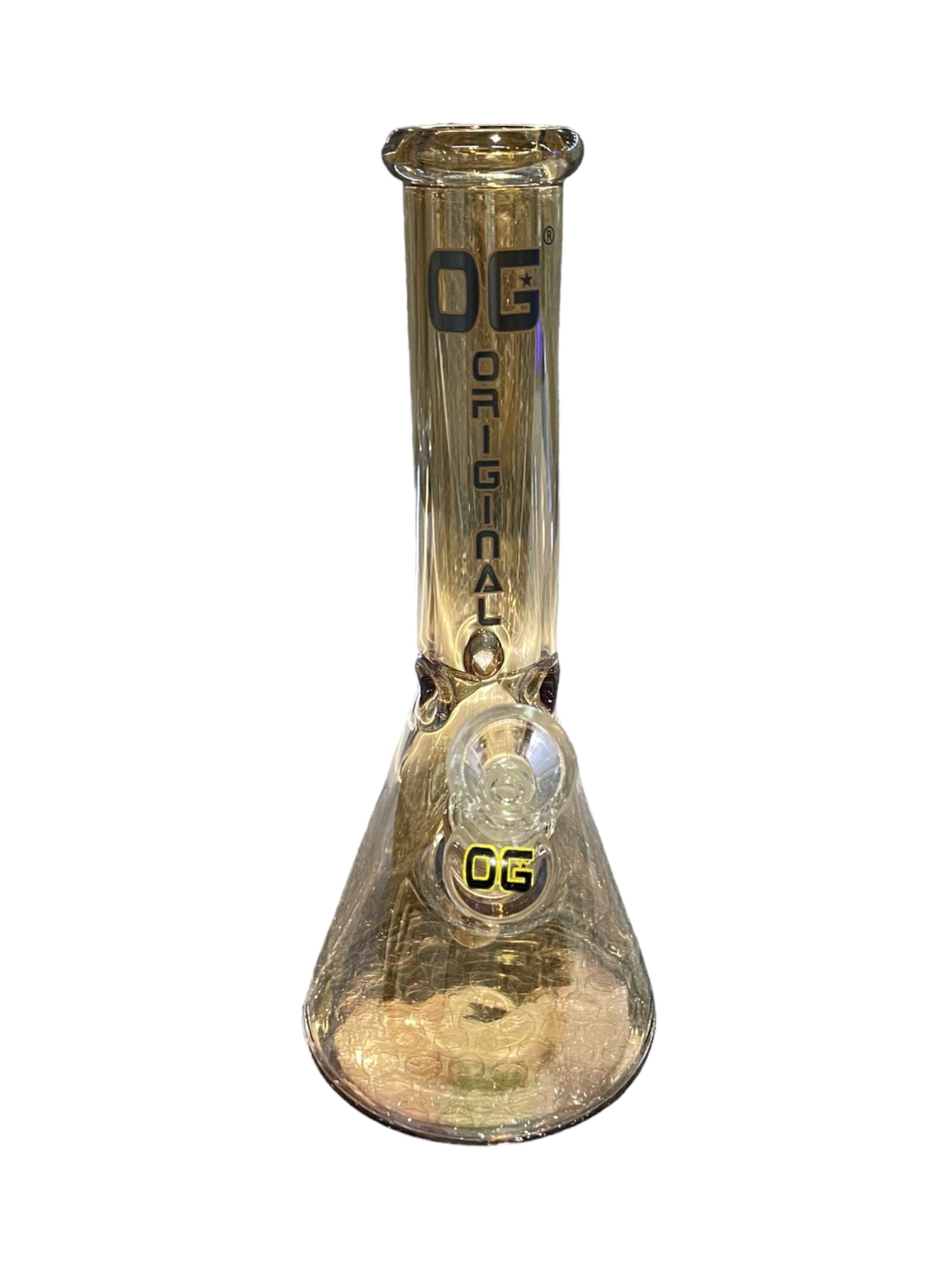 Gold-OG 10" Metallic Beaker Bong-The Wee Smoke Shop