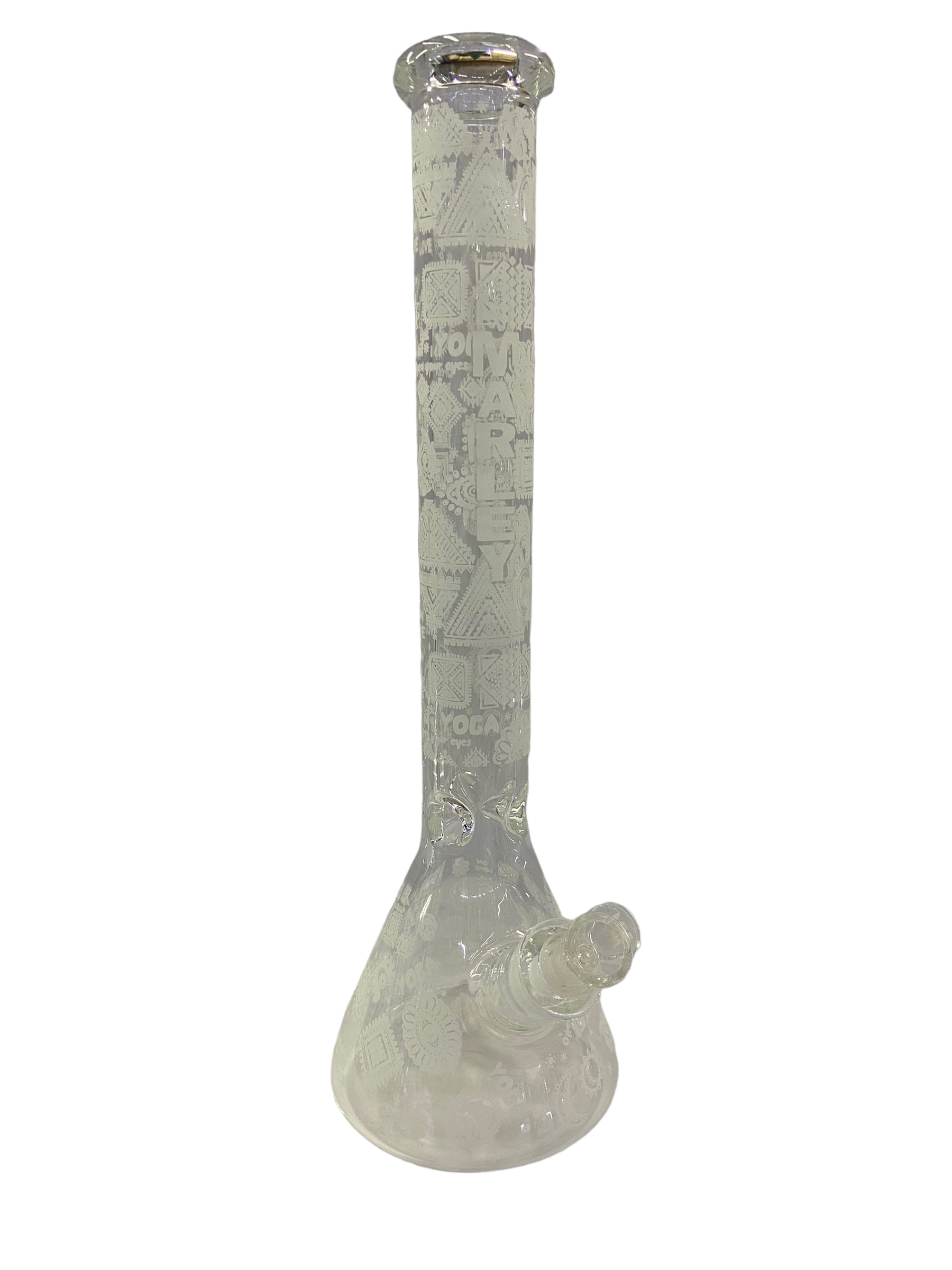 Marley (18") Glow in the Dark Etched Bong - glass bong - the wee smoke shop