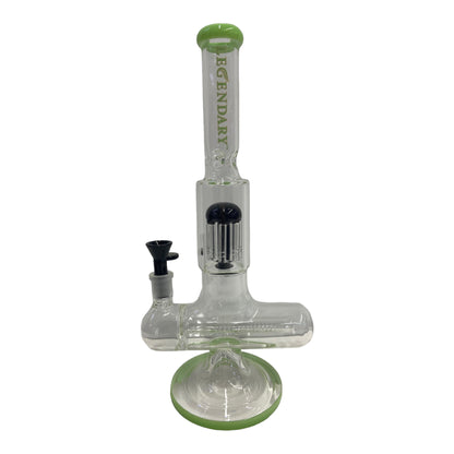 Green-Legendary 12" Double Perc Bong-The Wee Smoke Shop