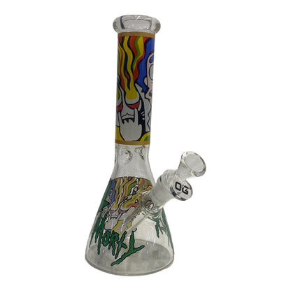 Green-OG 12" Cartoon Friends Beaker Bong-The Wee Smoke Shop