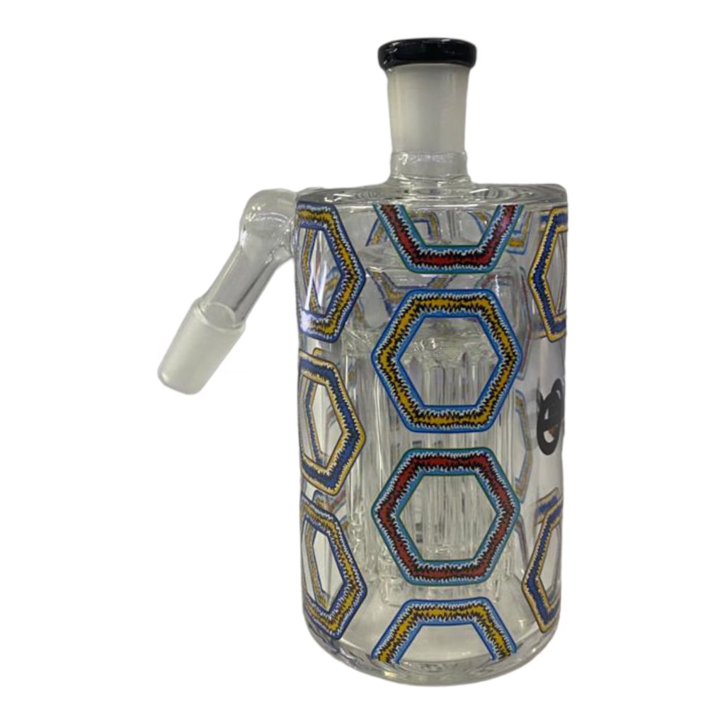 Cheech (14mm) Design Ash Catcher (45 Degree)-Blue-Ash Catchers- The Wee Smoke Shop