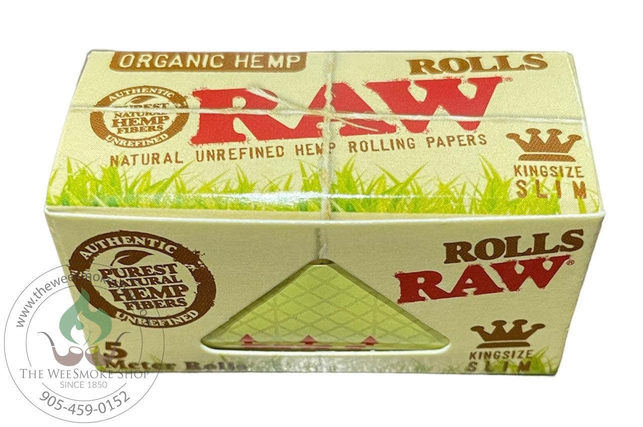 Raw Organic Hemp King Size Slim 5m Rolls - The Wee Smoke Shop