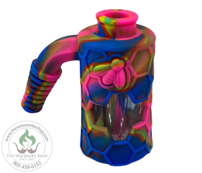 Pink-Silicone Ash Catcher (14mm and 18mm) 45°-Ash Catchers-The Wee Smoke Shop