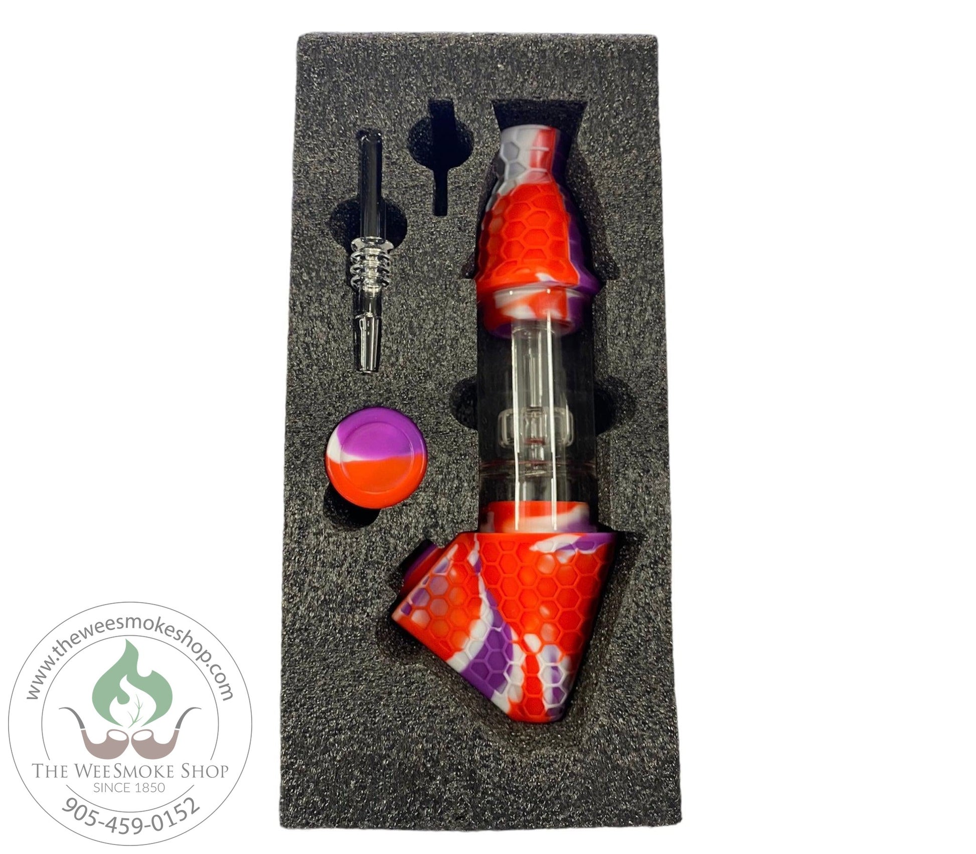 Red-Honeycomb Silicone (21") Nectar Collector-Dab Rigs-The Wee Smoke Shop