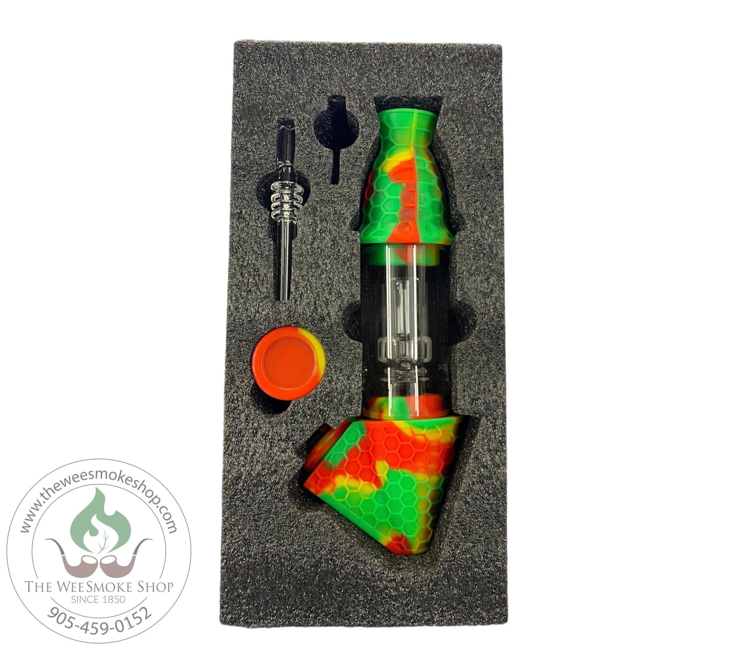 Rasta-Honeycomb Silicone (21") Nectar Collector-Dab Rigs-The Wee Smoke Shop