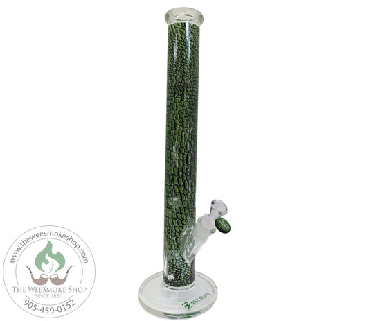 Nice Glass Alligator Print  Straight Shooter (18") - glass bong - the wee smoke shop.