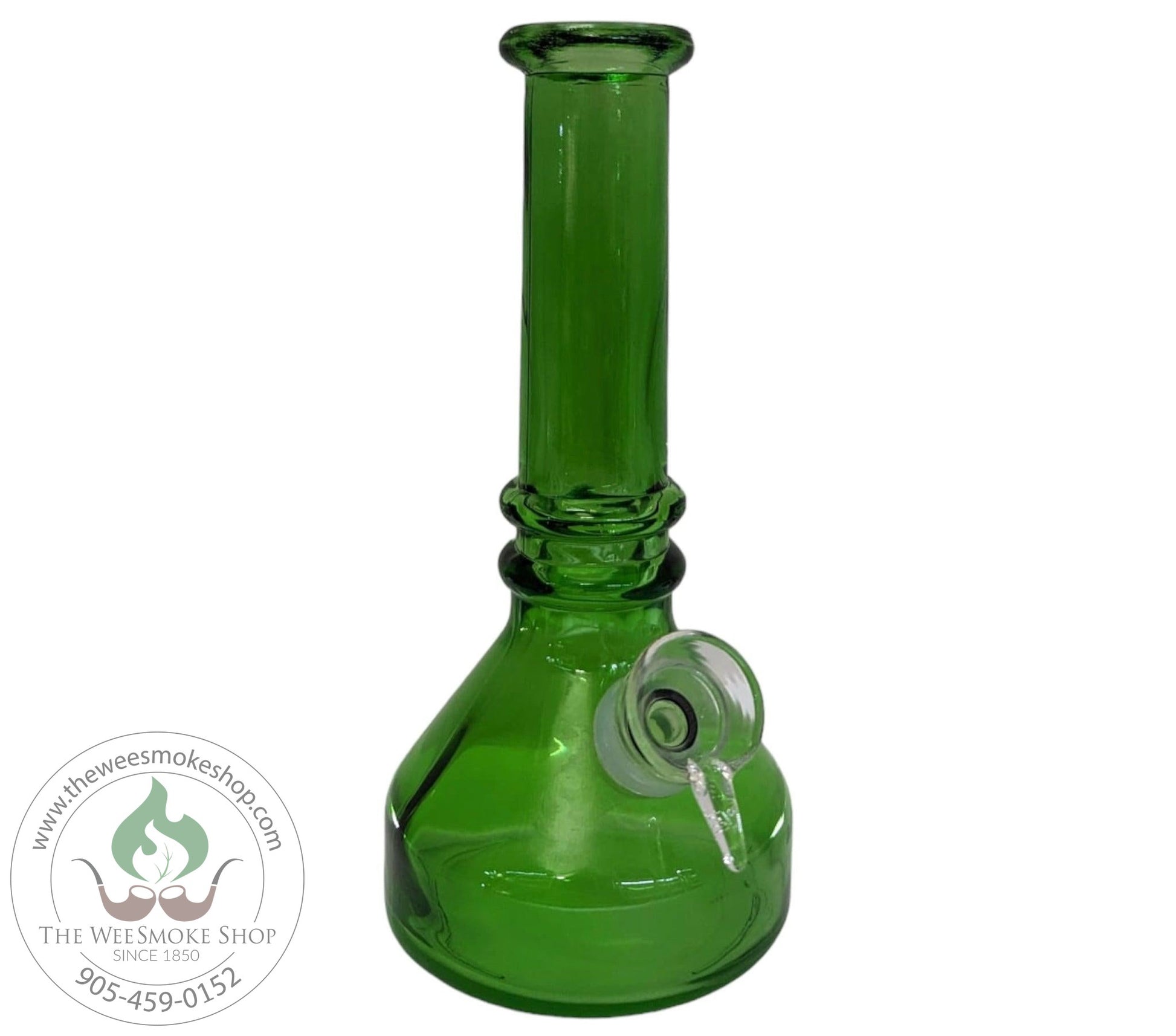 Green-Colourful 6" Glass Bong-Bongs-The Wee Smoke Shop