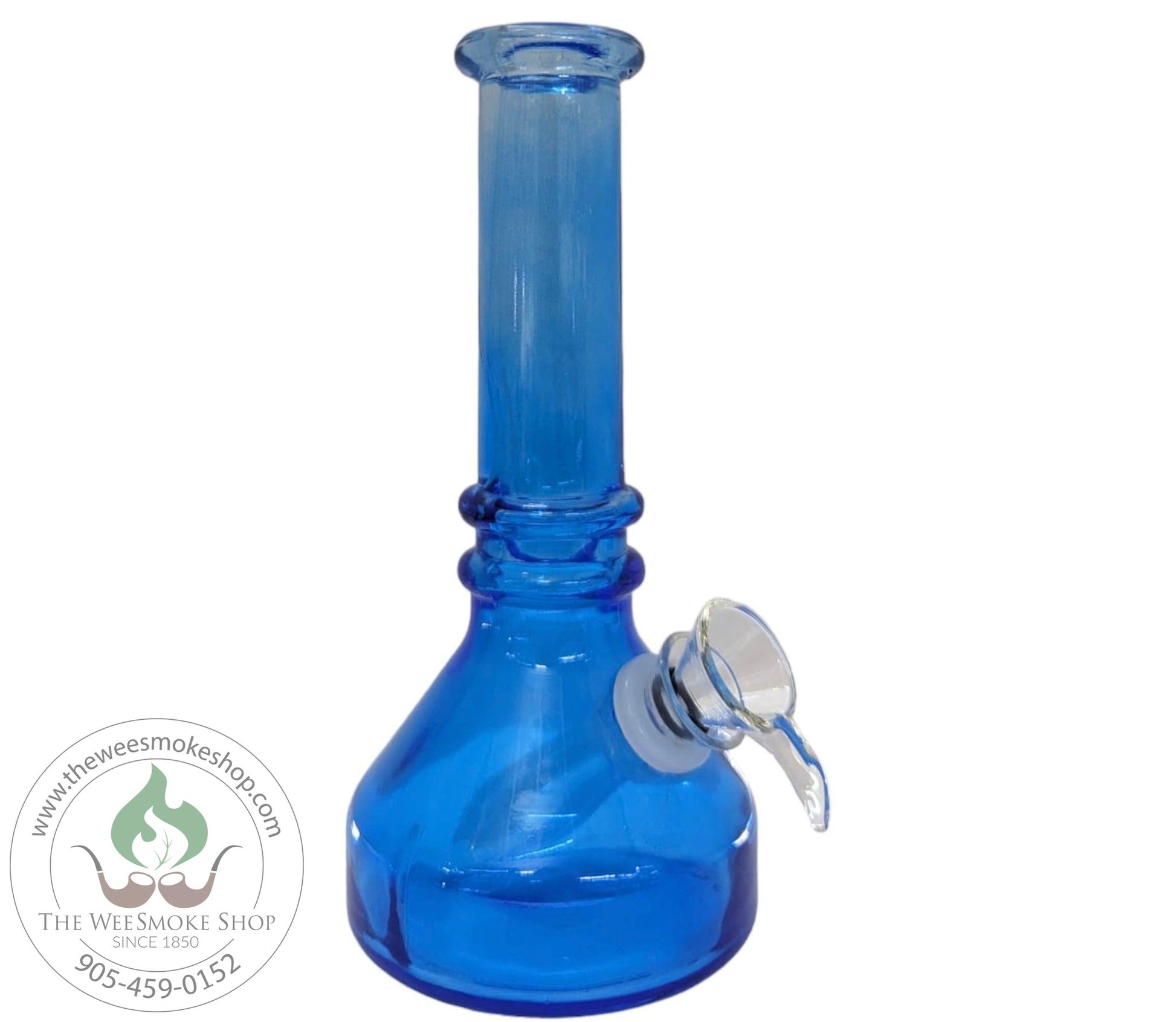 Blue-Colourful 6" Glass Bong-Bongs-The Wee Smoke Shop