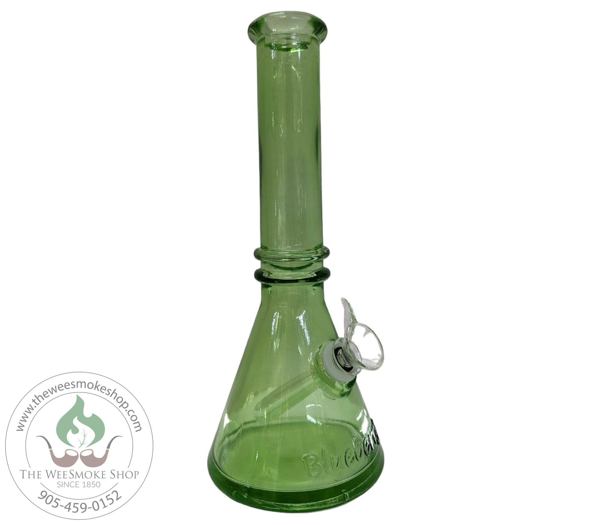 Green-Blueberry 8" Colourful Ring Beaker (7mm)-Bongs-The Wee Smoke Shop
