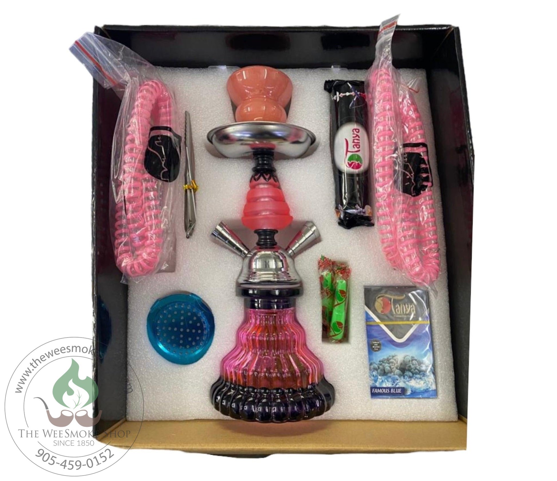 Pink-Tanya 10" Hookah All in One Kit 2H-Hookahs-The Wee Smoke Shop