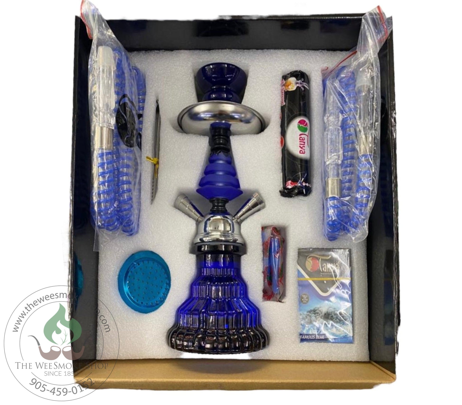 Blue-Tanya 10" Hookah All in One Kit 2H-Hookahs-The Wee Smoke Shop