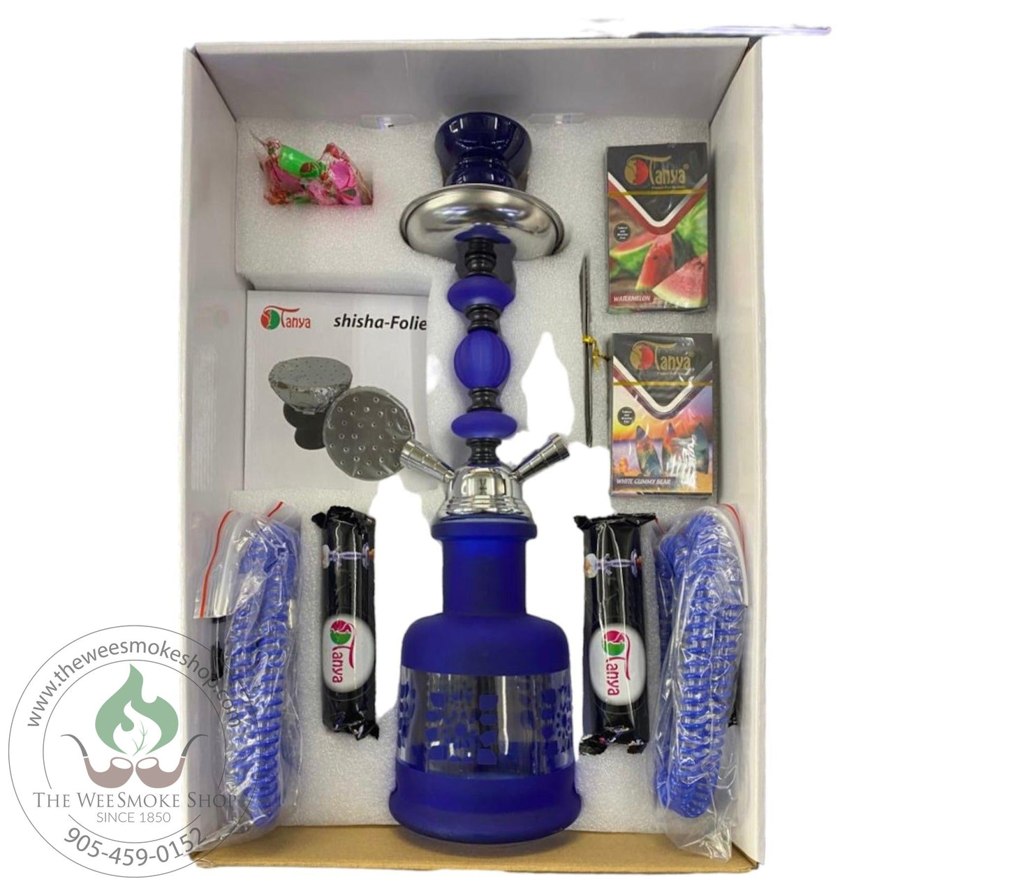 Blue-Tanya 14" All in One Kit 2H-Hookahs-The Wee Smoke Shop