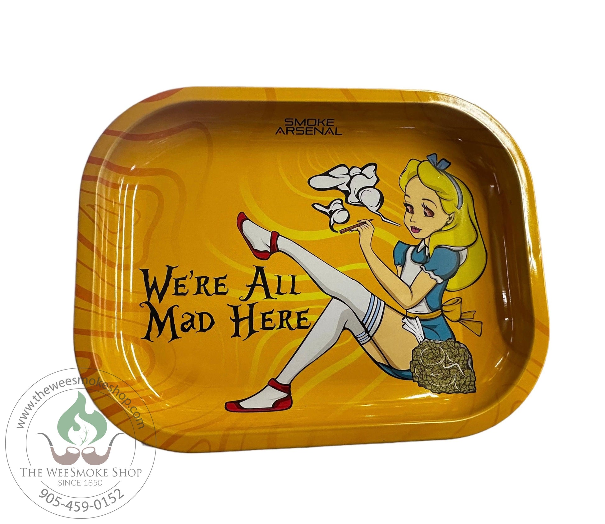 We're All Mad Here Mini Rolling Tray - Rolling Tray - The Wee Smoke Shop