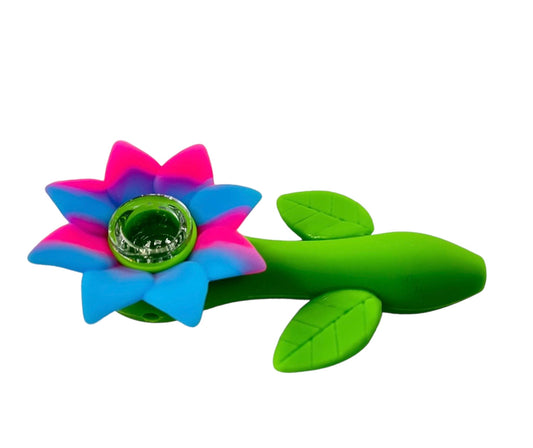 Silicone Flower Pipe - silicone pipe - the wee smoke shop