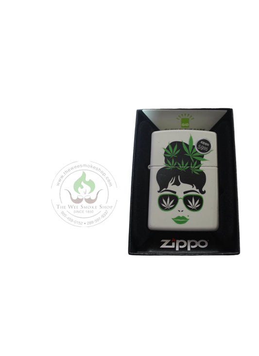 Zippo Cannabis Girl - The Wee Smoke Shop