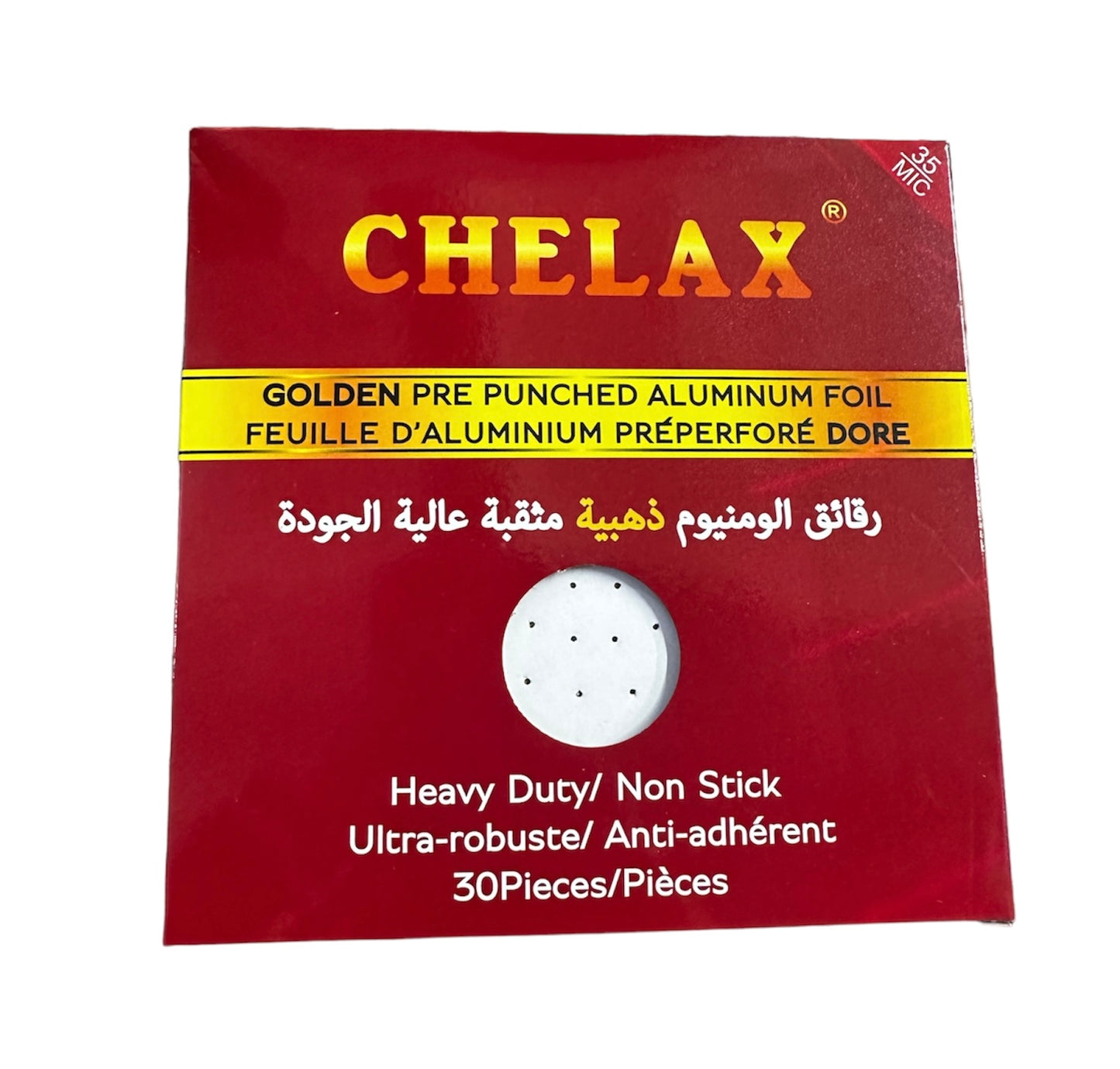 Chelax Golden Pre Punched Aluminum Foil - Hookah Accessories - The Wee Smoke Shop