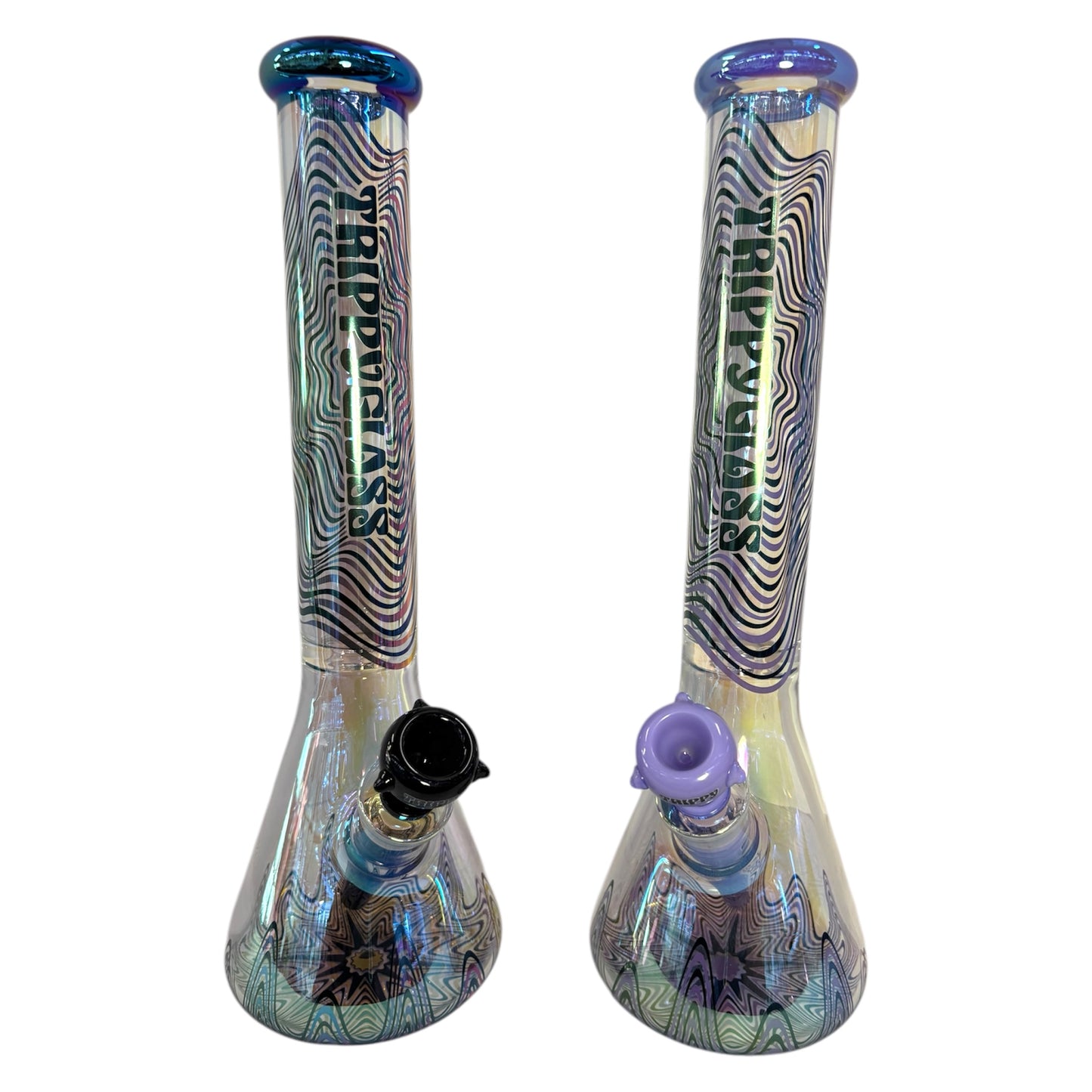 Trippy Glass 16" Colour Shifting Bong (9mm)-The Wee Smoke Shop