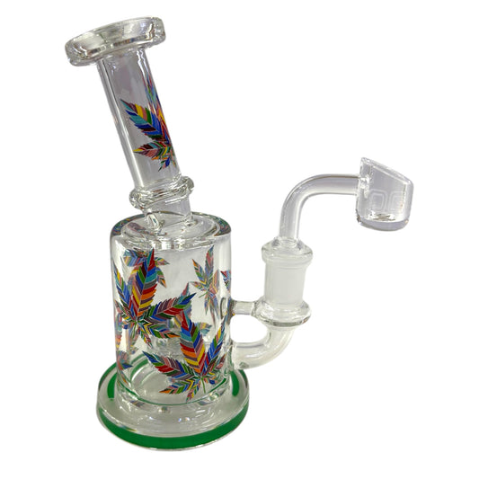 Arsenal 6" Tie Dye Weed Leaf Dab Rig