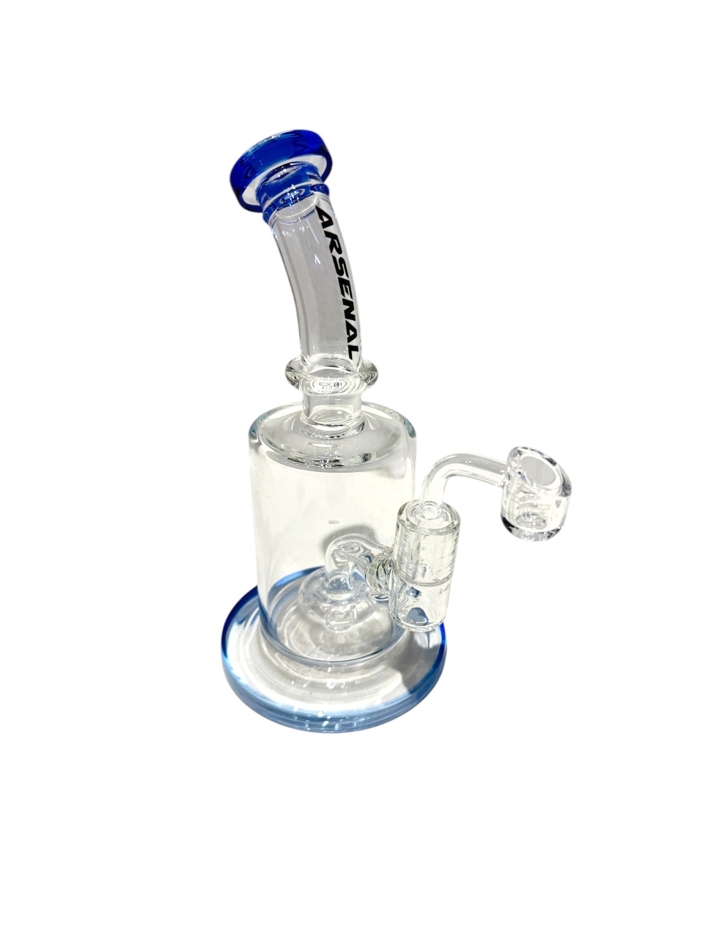 Arsenal 8" Showerhead Perc Dab Rig-Blue-The Wee Smoke Shop