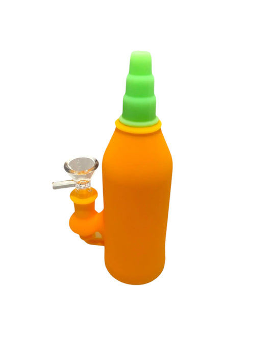 Silicone- Bottle Shape -Glow In Dark Bong-The Wee Smoke Shop