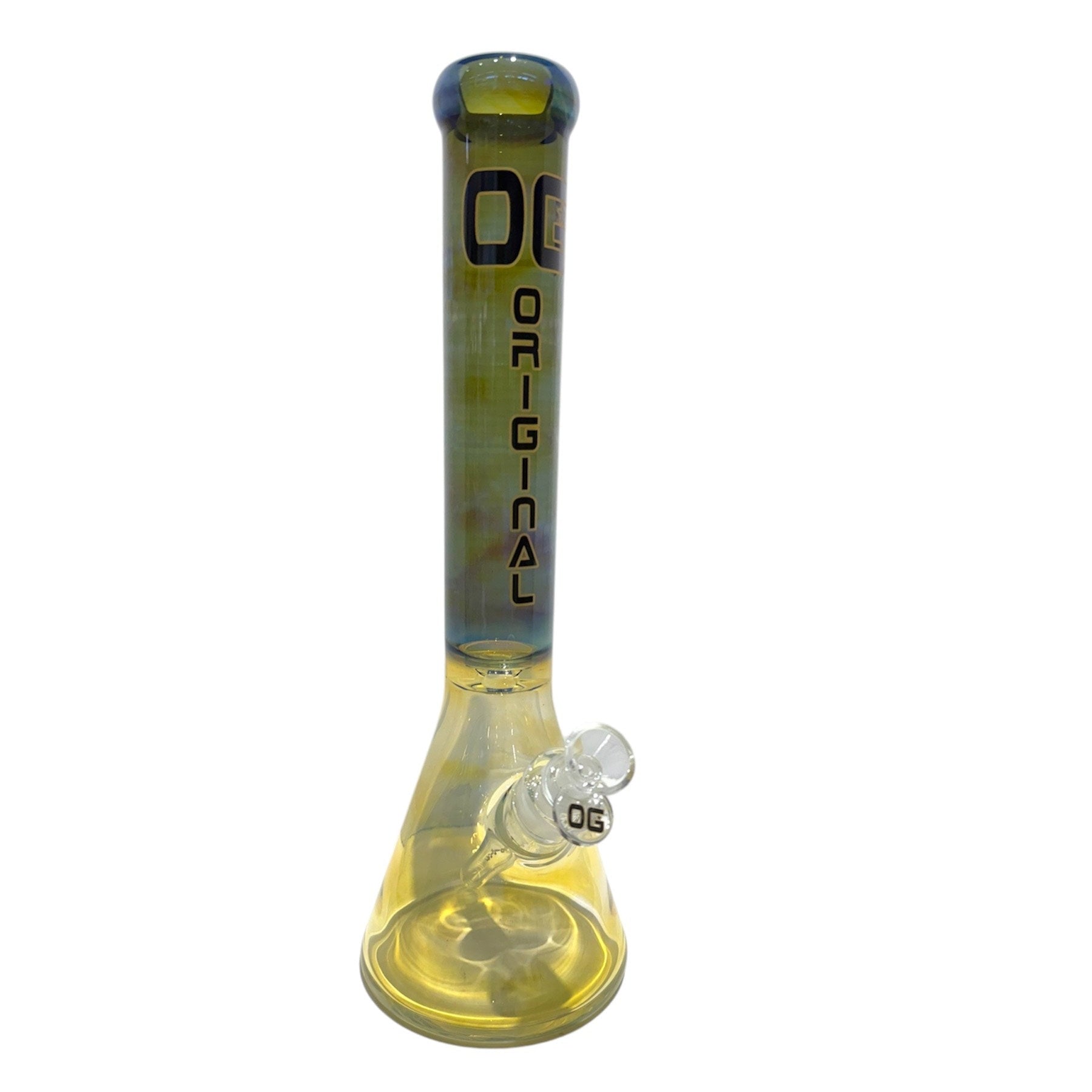 OG 16" Colour Fumed Bong (7mm)-Black-The Wee Smoke Shop