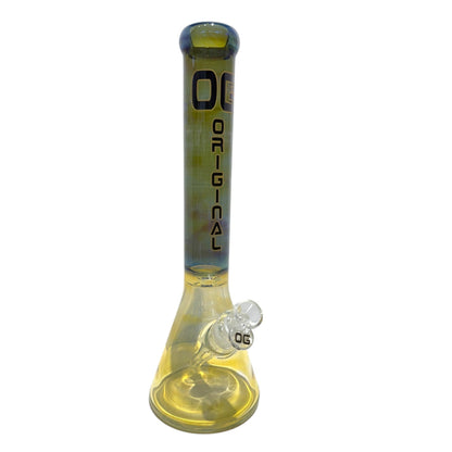 OG 16" Colour Fumed Bong (7mm)-Black-The Wee Smoke Shop