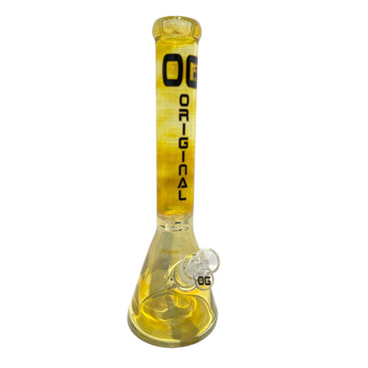 OG 16" Colour Fumed Bong (7mm)-Gold-The Wee Smoke Shop