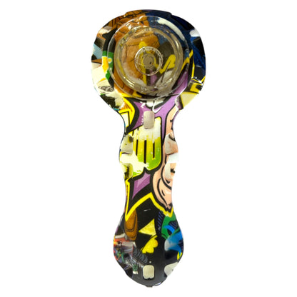 Silicone 3" Hand Pipe with Dab Tool-Cartoon-The Wee Smoke Shop