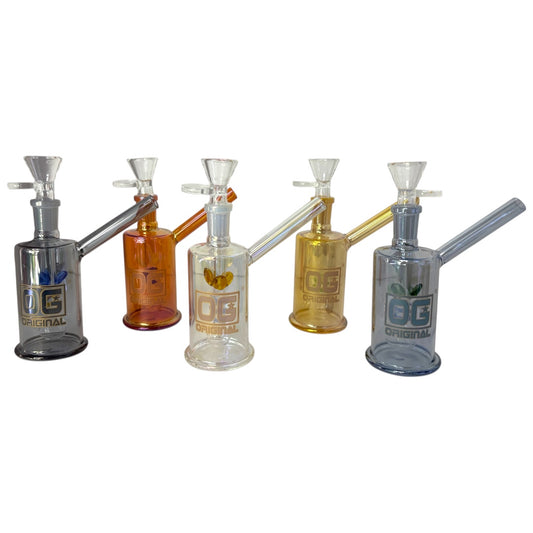 OG 6" Mini Glass Bong with Straw