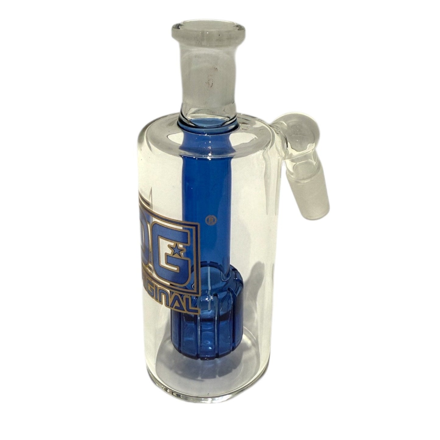OG Showerhead Perc 14mm Ash Catcher (45°)-Blue-The Wee Smoke Shop