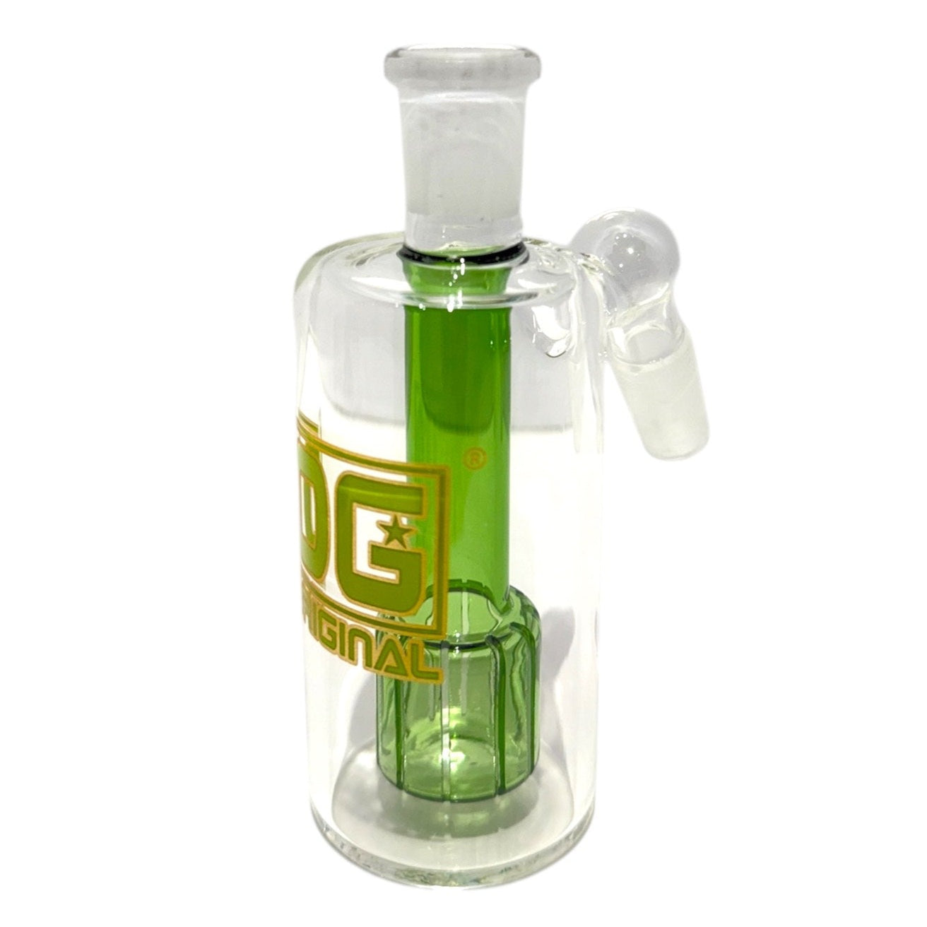 OG Showerhead Perc 14mm Ash Catcher (45°)-Green-The Wee Smoke Shop