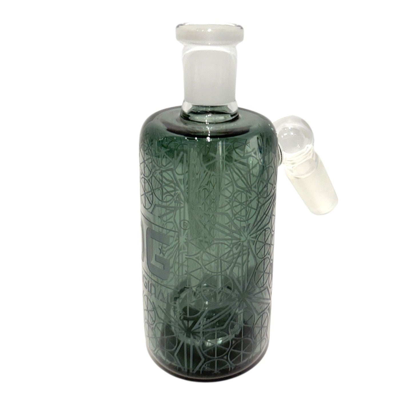 OG Textured 14mm Ash Catcher (45°)-Black-The Wee Smoke Shop