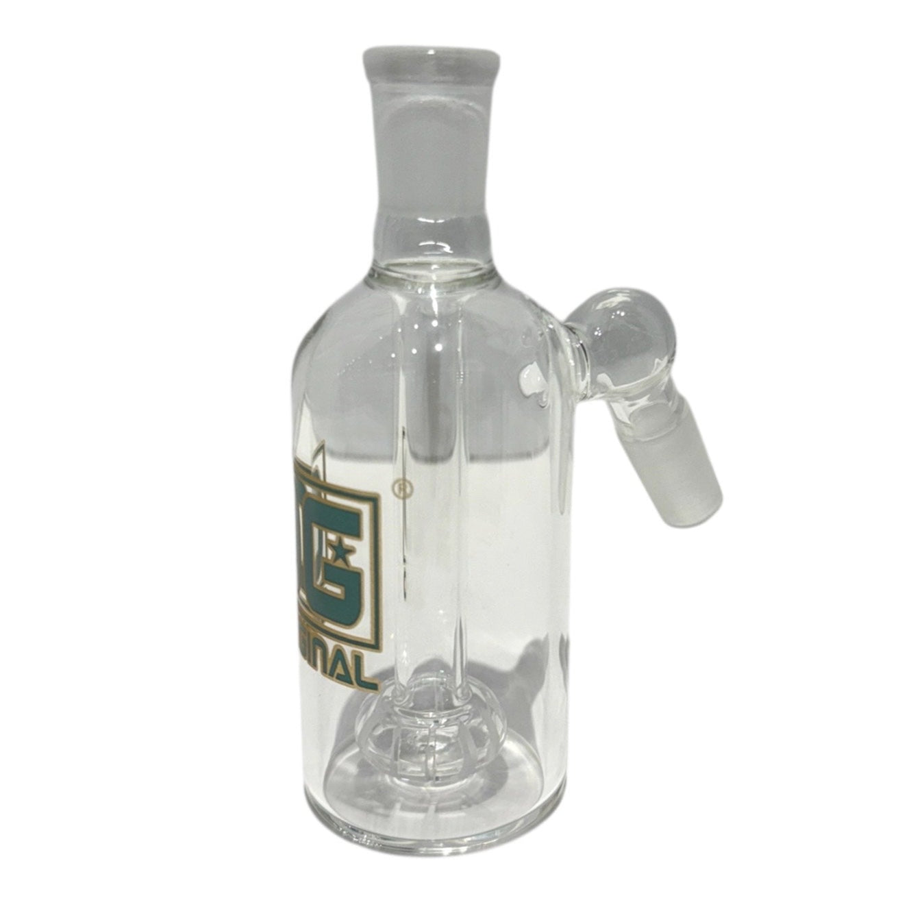 OG Clear 14mm Circle Perc Ash Catcher (45°)-Teal-The Wee Smoke Shop