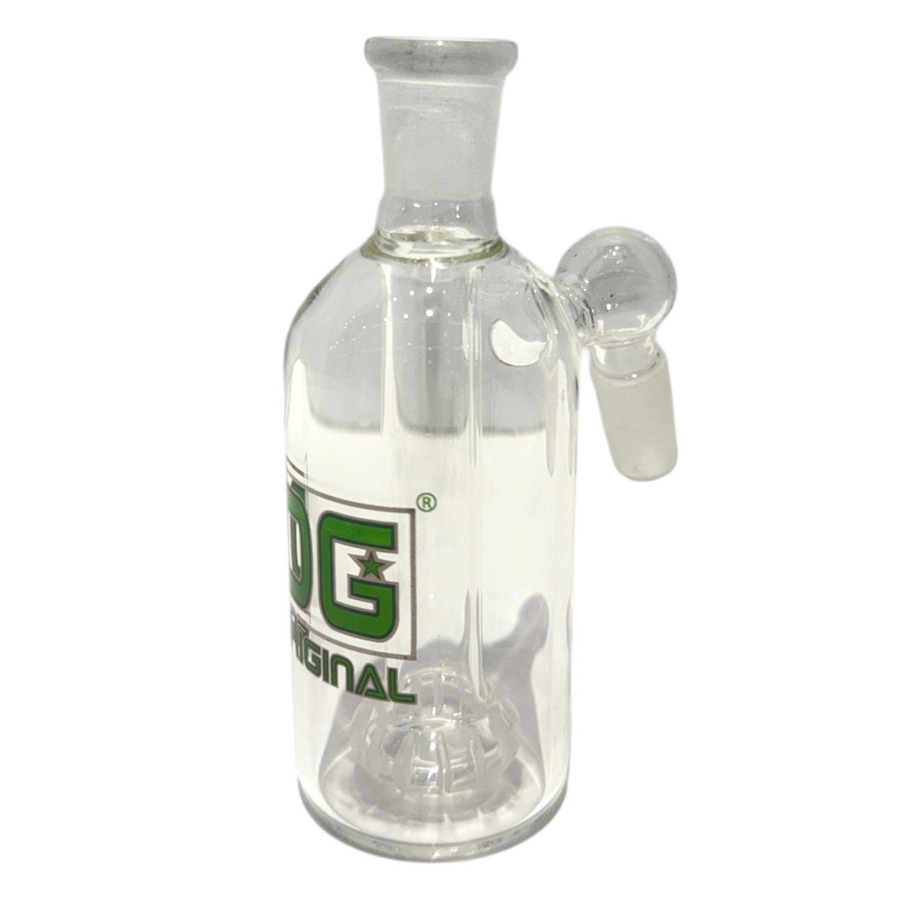 OG Clear 14mm Circle Perc Ash Catcher (45°)-Green-The Wee Smoke Shop