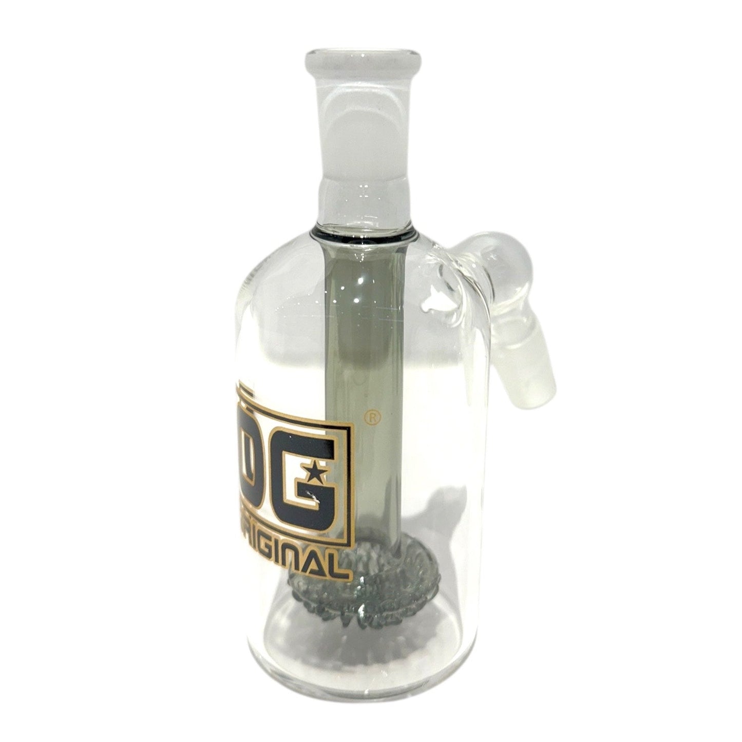 OG 14mm Circle Perc Ash Catcher (45°) -Black-The Wee Smoke Shop