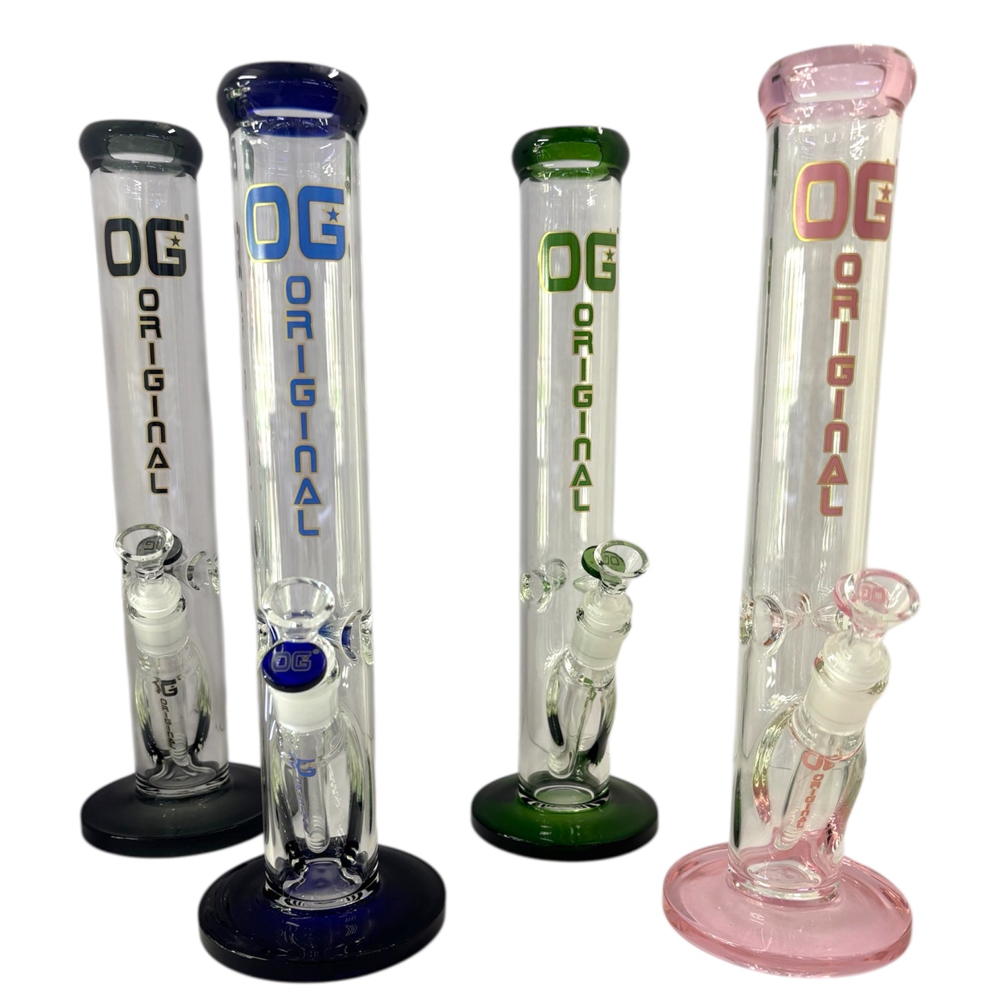 OG 14" Glass Straight Shooter Bong (7mm)-The Wee Smoke Shop