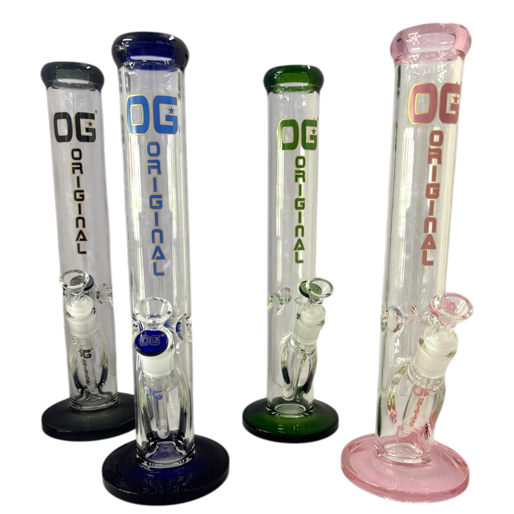OG 14" Glass Straight Shooter Bong (7mm)-The Wee Smoke Shop