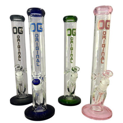 OG 14" Glass Straight Shooter Bong (7mm)-The Wee Smoke Shop