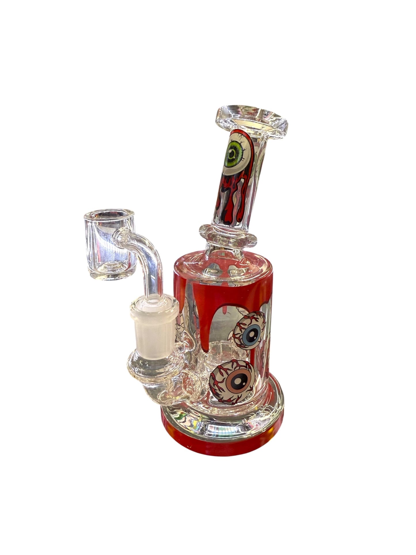 Arsenal 6" Mushroom Dab Rig - Red - The Wee Smoke Shop