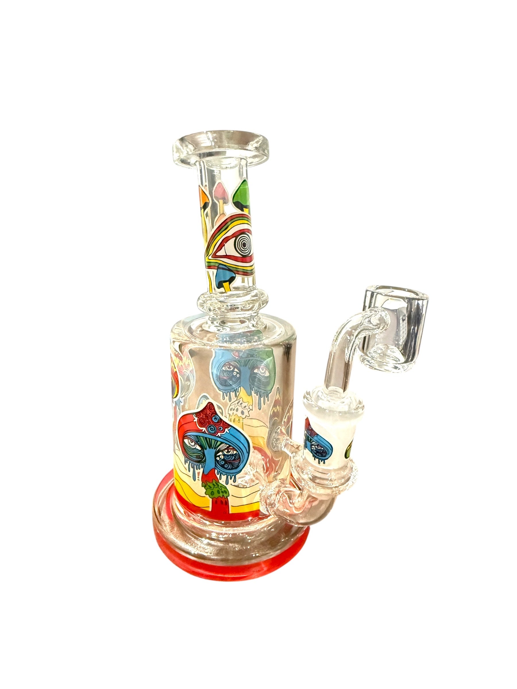 Arsenal 6" Mushroom Dab Rig - Red - The Wee Smoke Shop