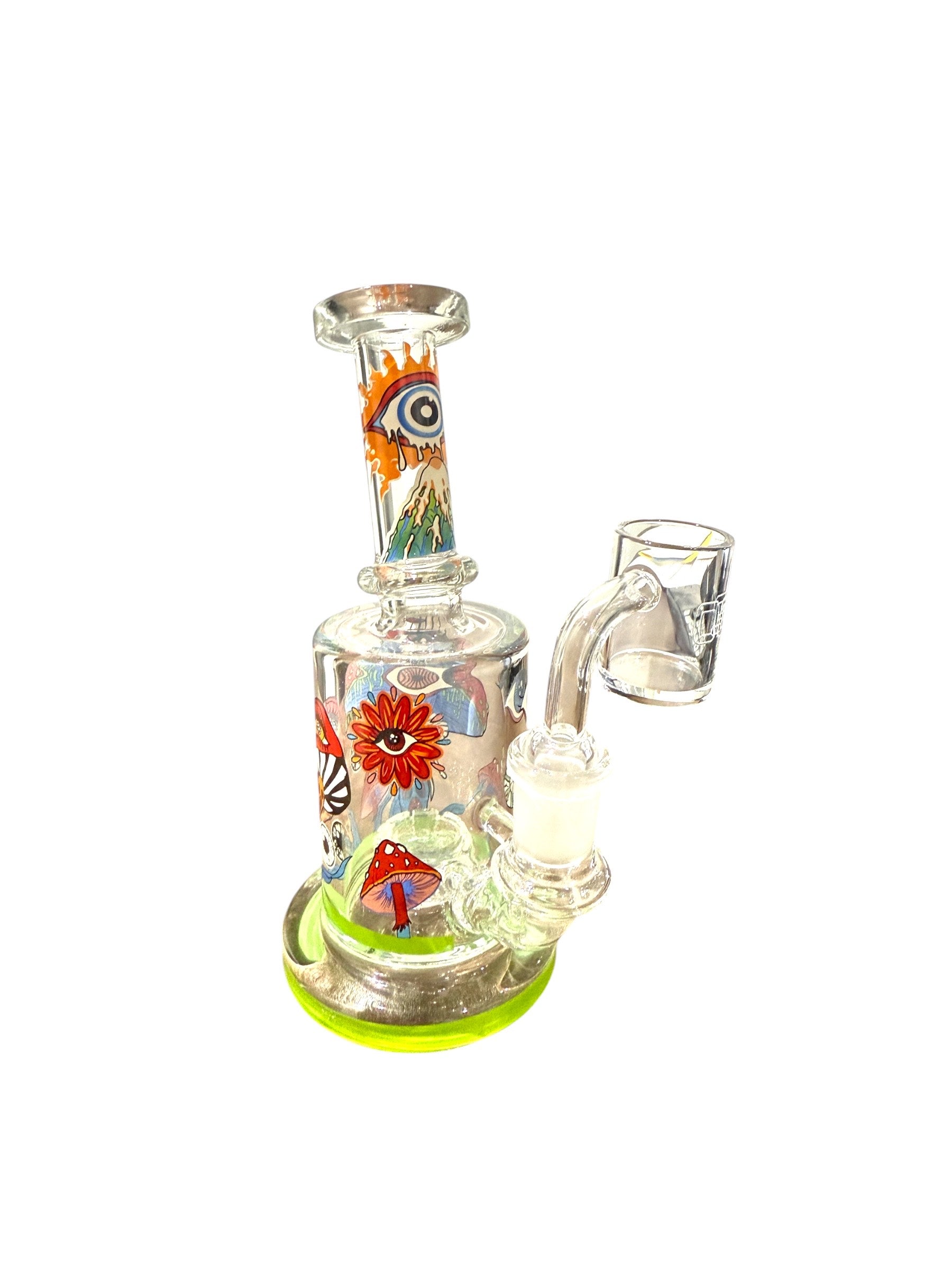 Arsenal 6" Mushroom Dab Rig - Green - The Wee Smoke Shop