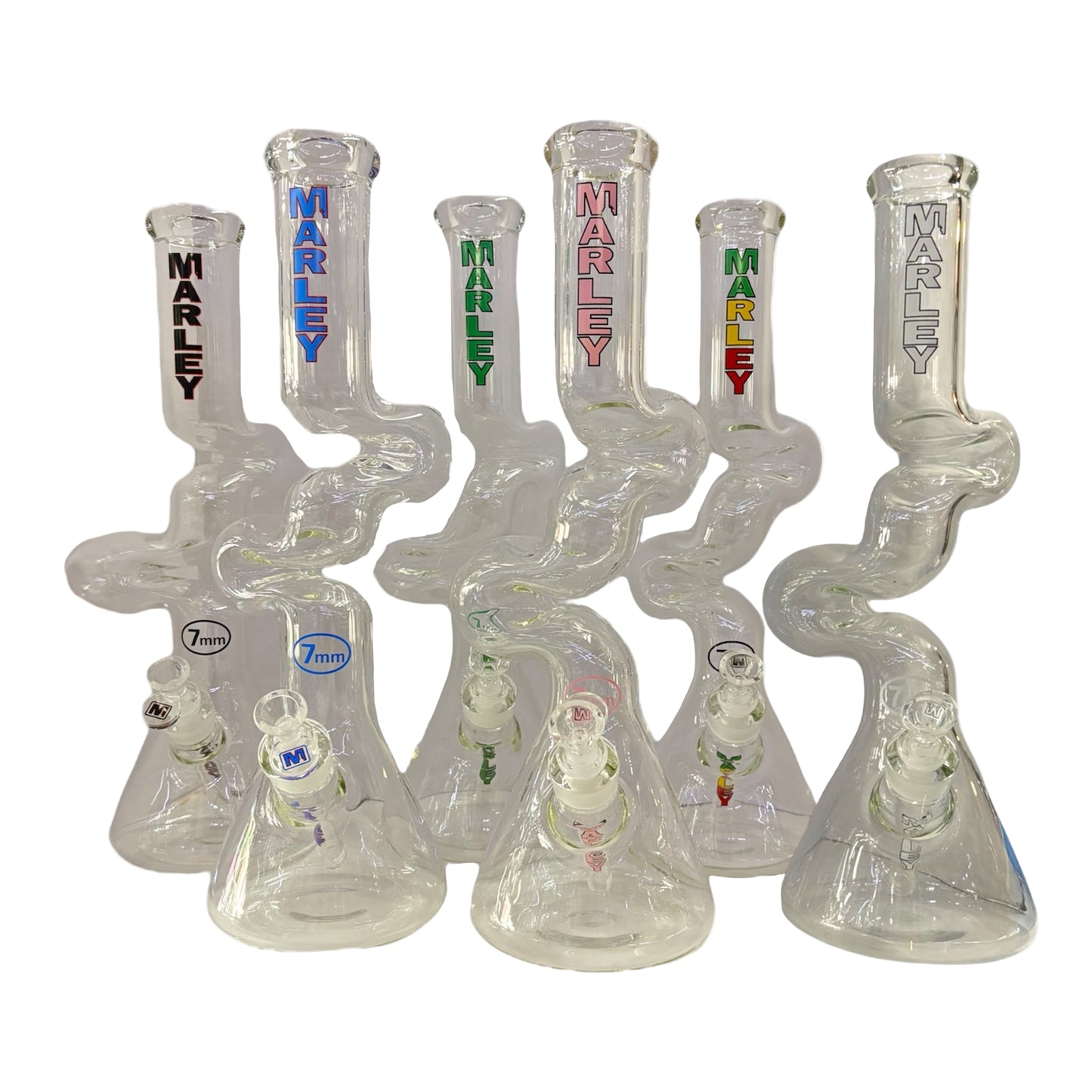 Marley 18" 2 Tier Zong (7mm) - The Wee Smoke Shop
