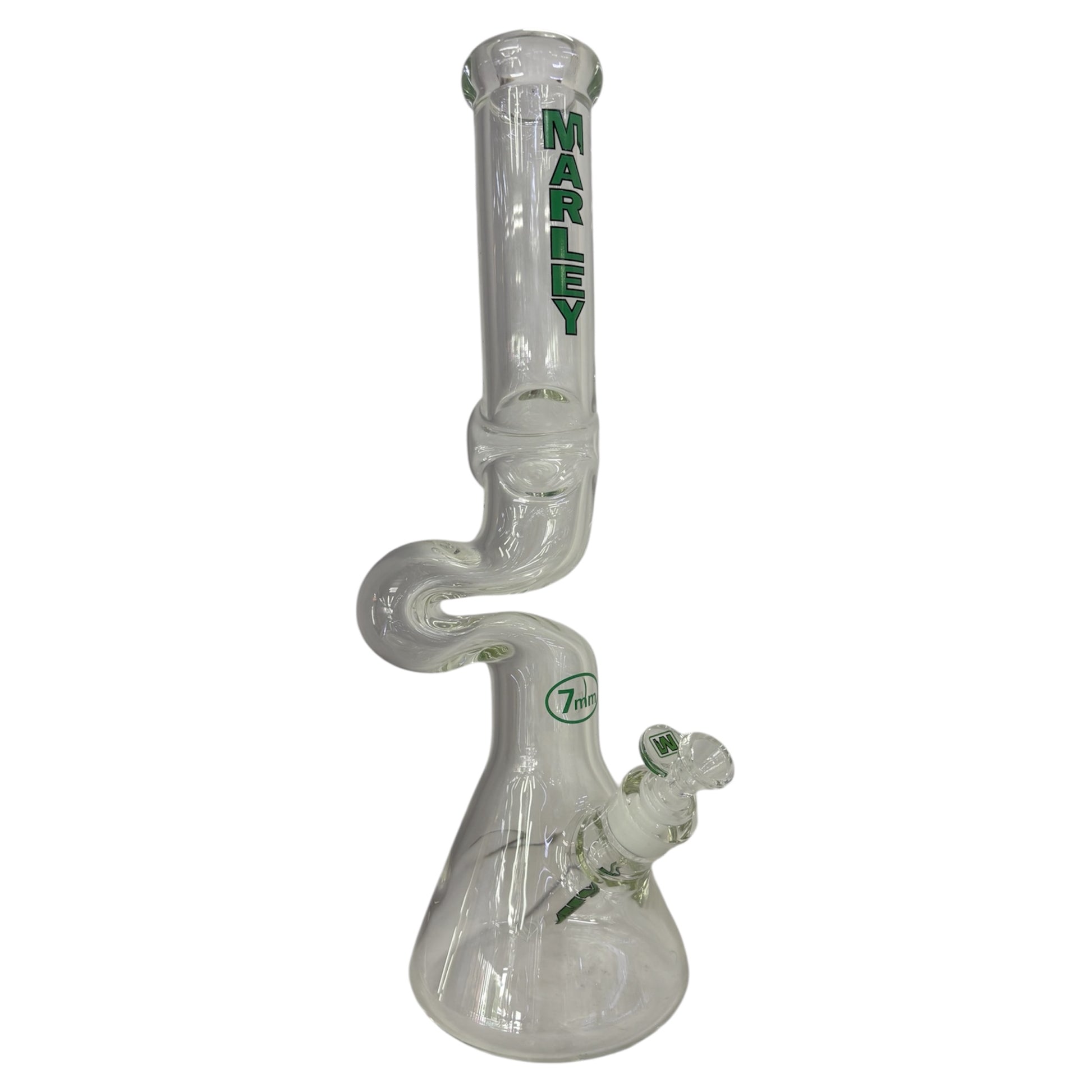 Marley 18" 2 Tier Zong (7mm) - Green -The Wee Smoke Shop