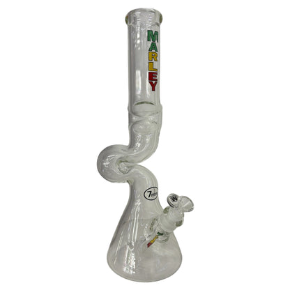 Marley 18" 2 Tier Zong (7mm) - Rasta -The Wee Smoke Shop