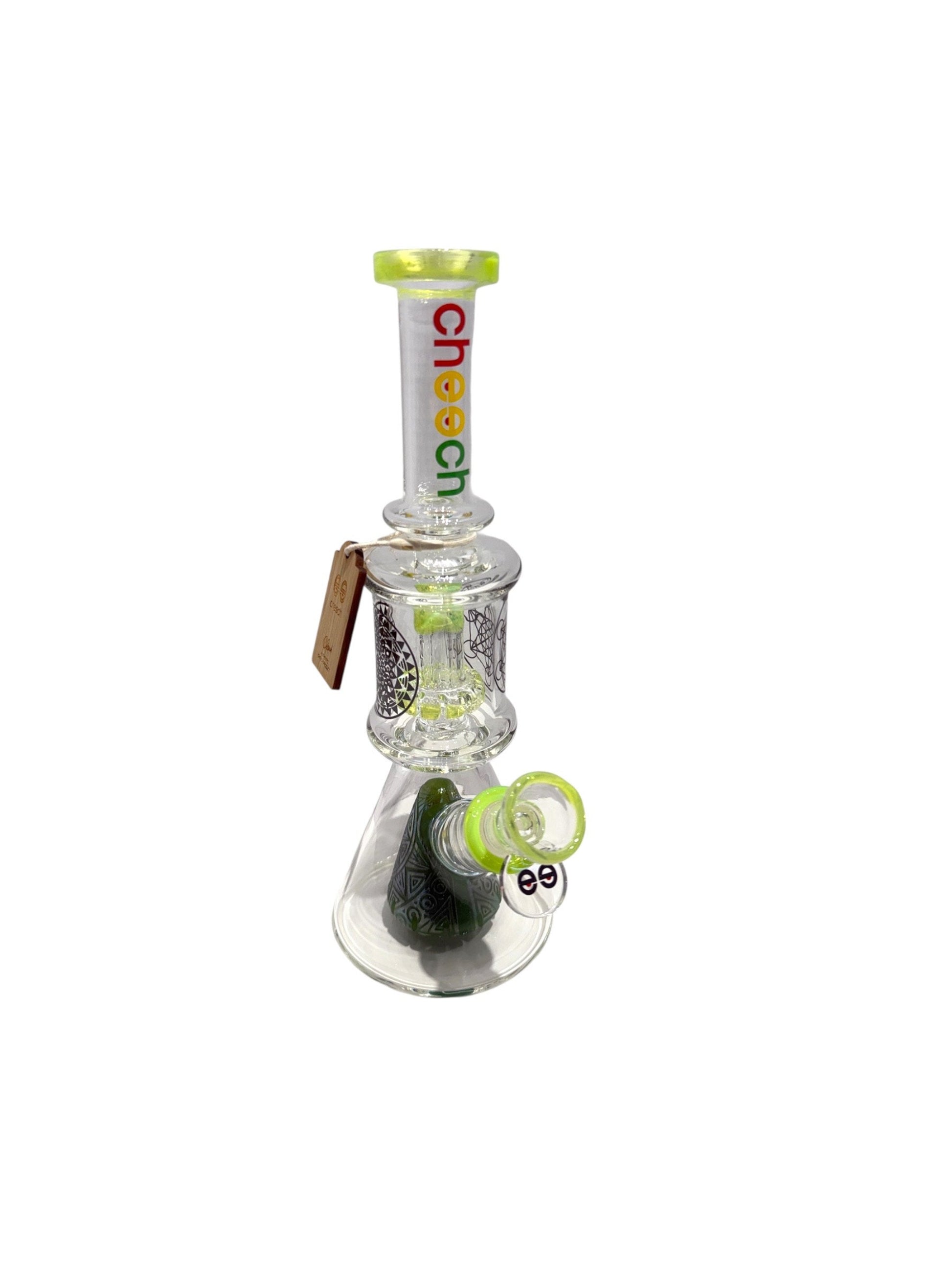 Cheech 11" SHOWERHEAD BEAKER IN BEAKER BONG (CHE-147) - Green - The Wee Smoke Shop