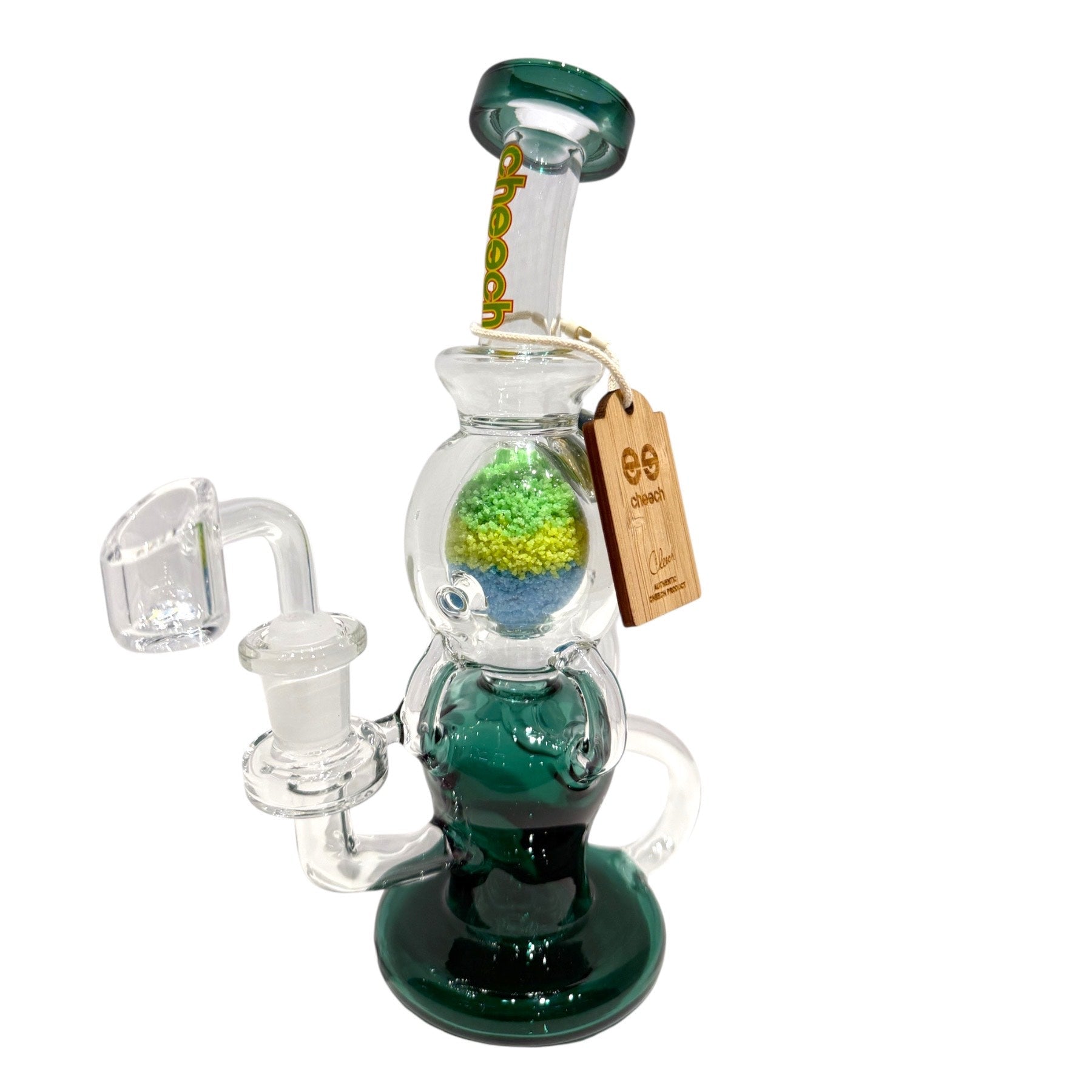 Cheech Glass 9" Glow-In-The-Dark Recycler(CH-155) - The Wee Smoke Shop