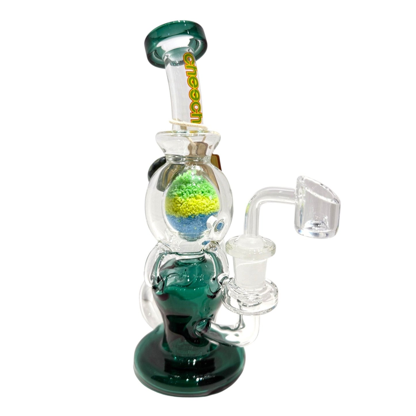Cheech Glass 9" Glow-In-The-Dark Recycler(CH-155) - The Wee Smoke Shop