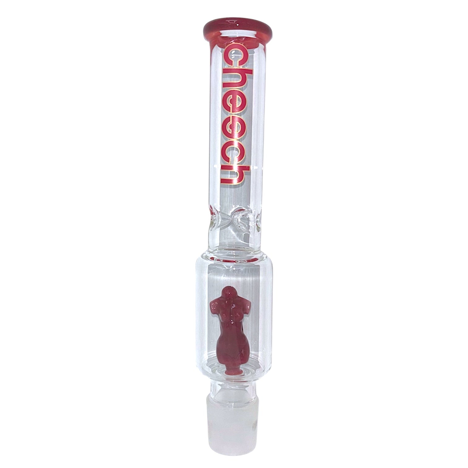 Full Cheech glass bong attachment with goddess chamber and red logo top tube